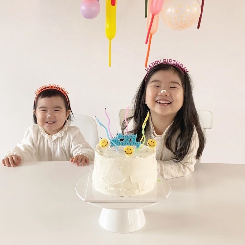 Băng Đô In Chữ Happy birthday Dễ Thương Dùng Làm Phụ Kiện Chụp Ảnh Cho Bé Gái