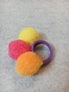 B22 Dây buộc tóc pom pom siêu yêu cho bé