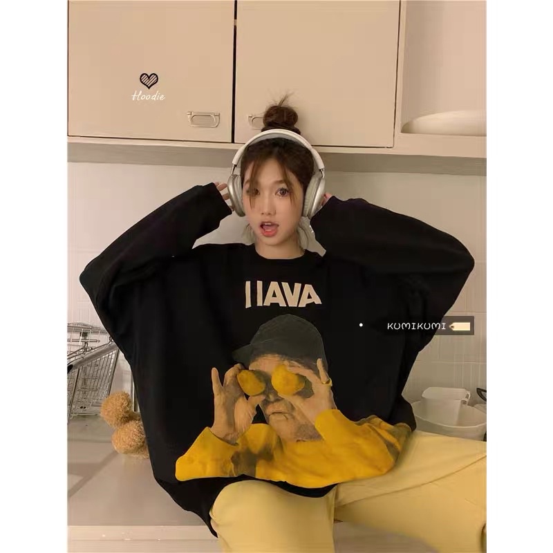 Áo sweater nỉ in hình