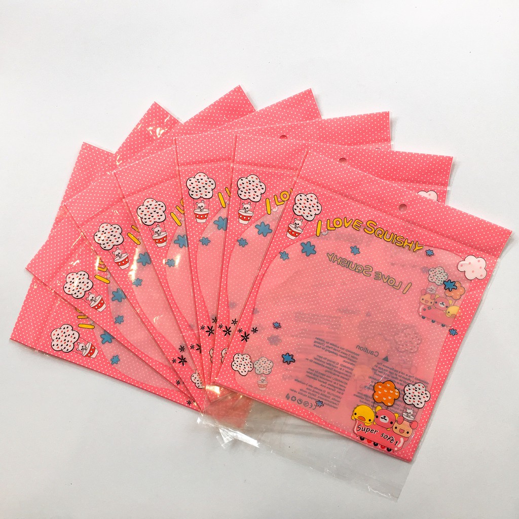 BAO BÌ SQUISHY XÉ DÁN MIỆNG