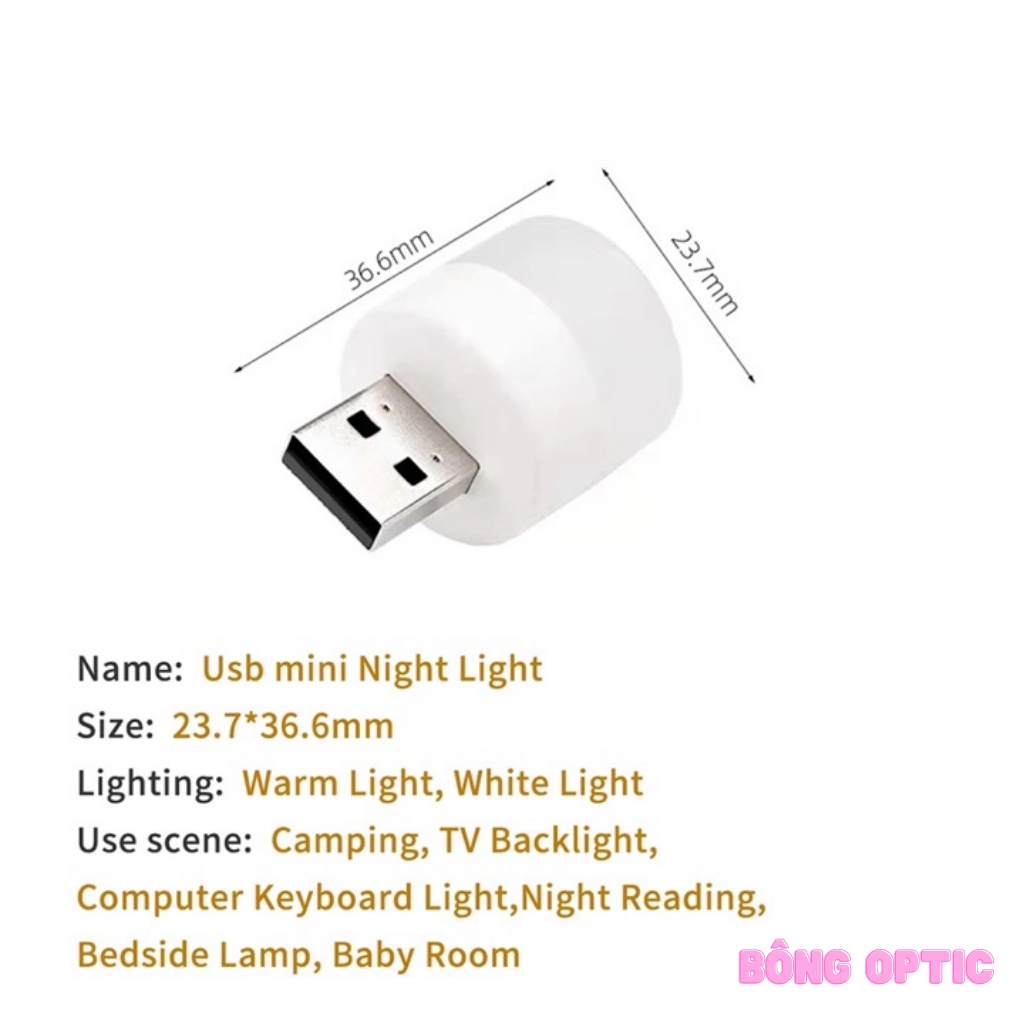 Đèn LED Đọc Sách Mini Bỏ Túi 5V 1W Cổng Sạc USB Tiện Dụng