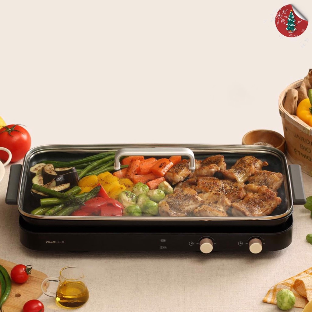 Bếp từ đôi OHELLA - Tặng kèm khay nướng - Hàn Quốc