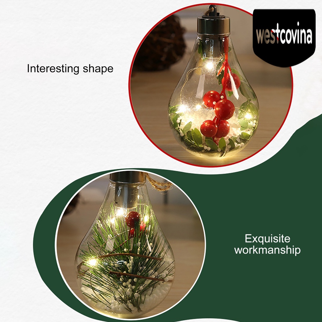 [Hot]☀ Đèn Ngủ Hình Quả Cầu Trong Suốt Chống Mòn Dùng Trang Trí Cây Thông Giáng Sinh