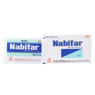 Muối vệ sinh Nabifar hộp 10 gói x 5g.