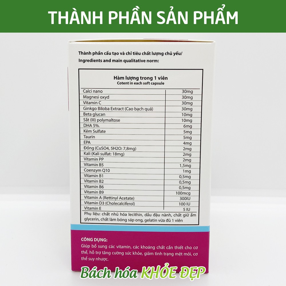 Vitamin tổng hợp Pharvita Plus bồi bổ cơ thể, tăng sức đề kháng - 100 viên [Pharvita Plus vỉ trắng 100 viên]