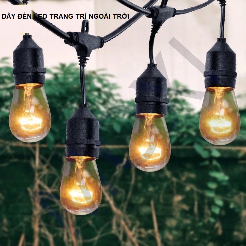 Dây Đèn Trang Trí Ngoài Trời Dùng Cho Quán Cà Phê Trà Sữa Tiệc Cưới Sự Kiện 5M-10M Bảo Hành 1 Năm