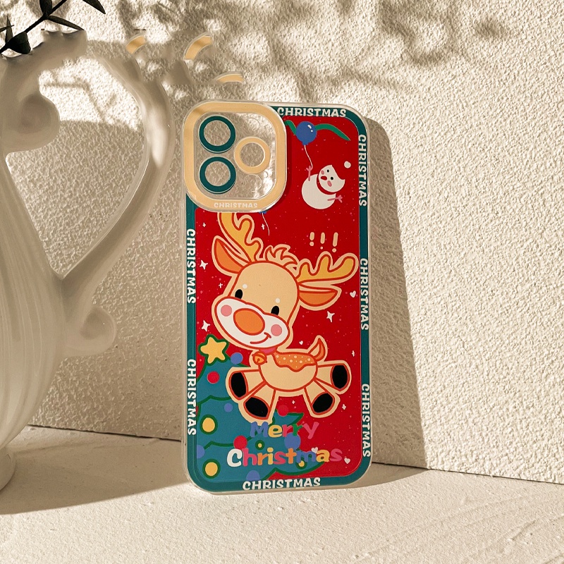 Ốp Điện Thoại TPU Dẻo In Hình Giáng Sinh Tuần Lộc IPhone11 12Pro 12Promax 12Promax 11PRO 11PROMAX 13 13PRO 13PROMAX Xs Max XR 7 8 Plus