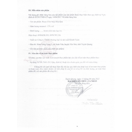 Soju Chin Hàn Quốc Trái Cây Lên Men Tự Nhiên