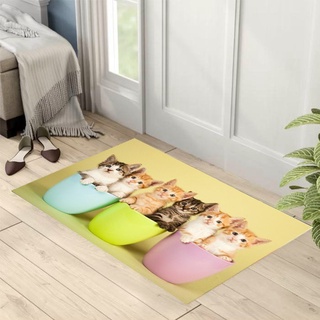 Thảm Chùi Chân chống trượt hình thú thấm nước cao cấp 3d LODIVA TCC02