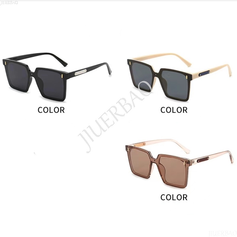 Mới Kính Mát Gọng Chữ Nhật Oversize Chống Tia UV Phong Cách Hàn Quốc
