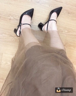 Sandal C&K slingback gót trụ 5p