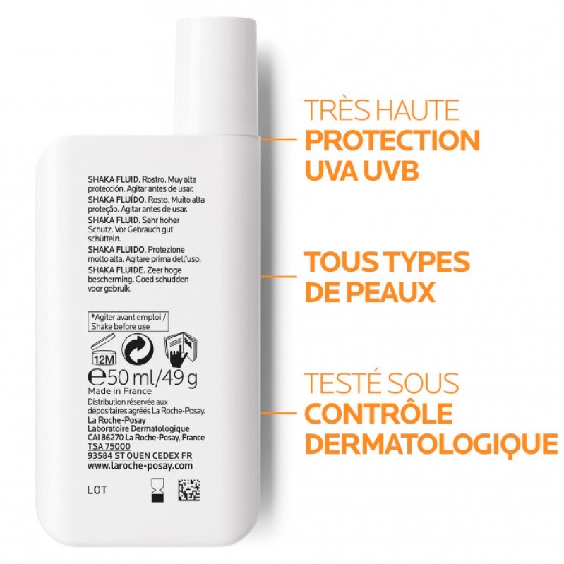 [Bill Pháp] Kem Chống Nắng La Roche-Posay Anthelios Fluide Invisible - Shaka không mùi | BigBuy360 - bigbuy360.vn