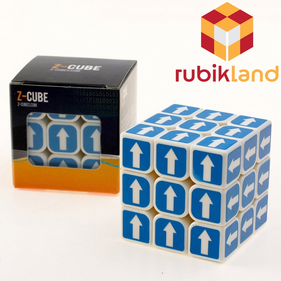 Rubik Biến Thể Shepherd Cube Rubic 3x3 Mũi Tên Xanh Trắng Đồ Chơi Trí Tuệ Trẻ Em