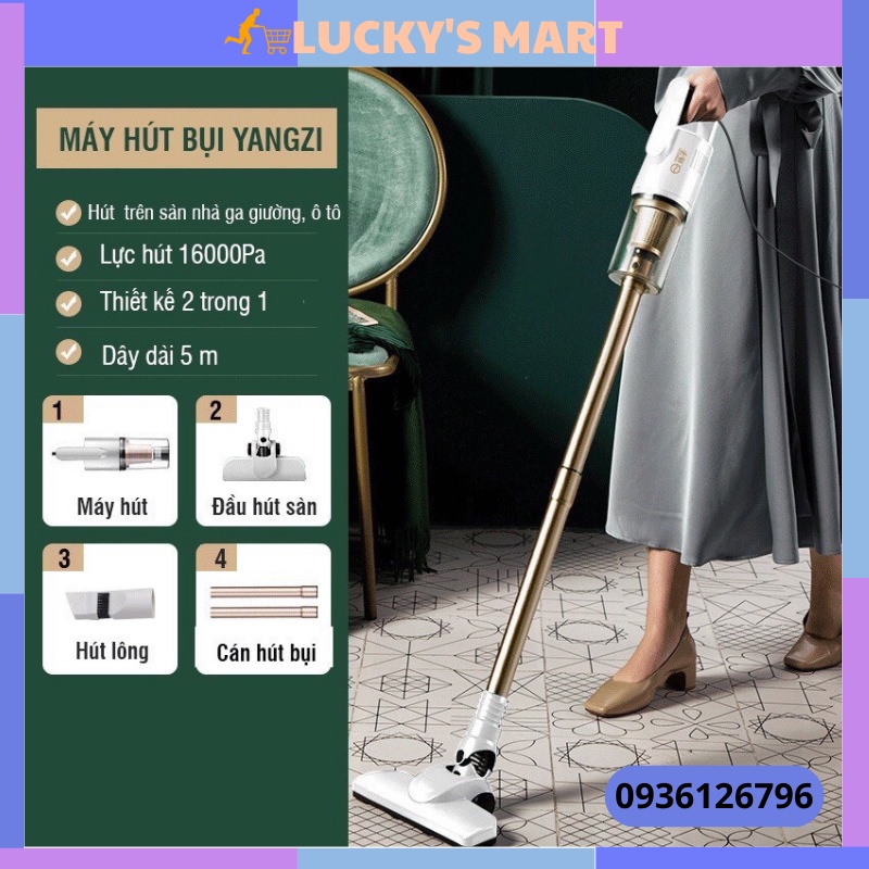 Máy hút bụi cầm tay có dây XC77- A, Công suất 600W, Bộ Lọc Hepa12 sức hút mạnh mẽ 14000Pa - Bảo hành 6 tháng