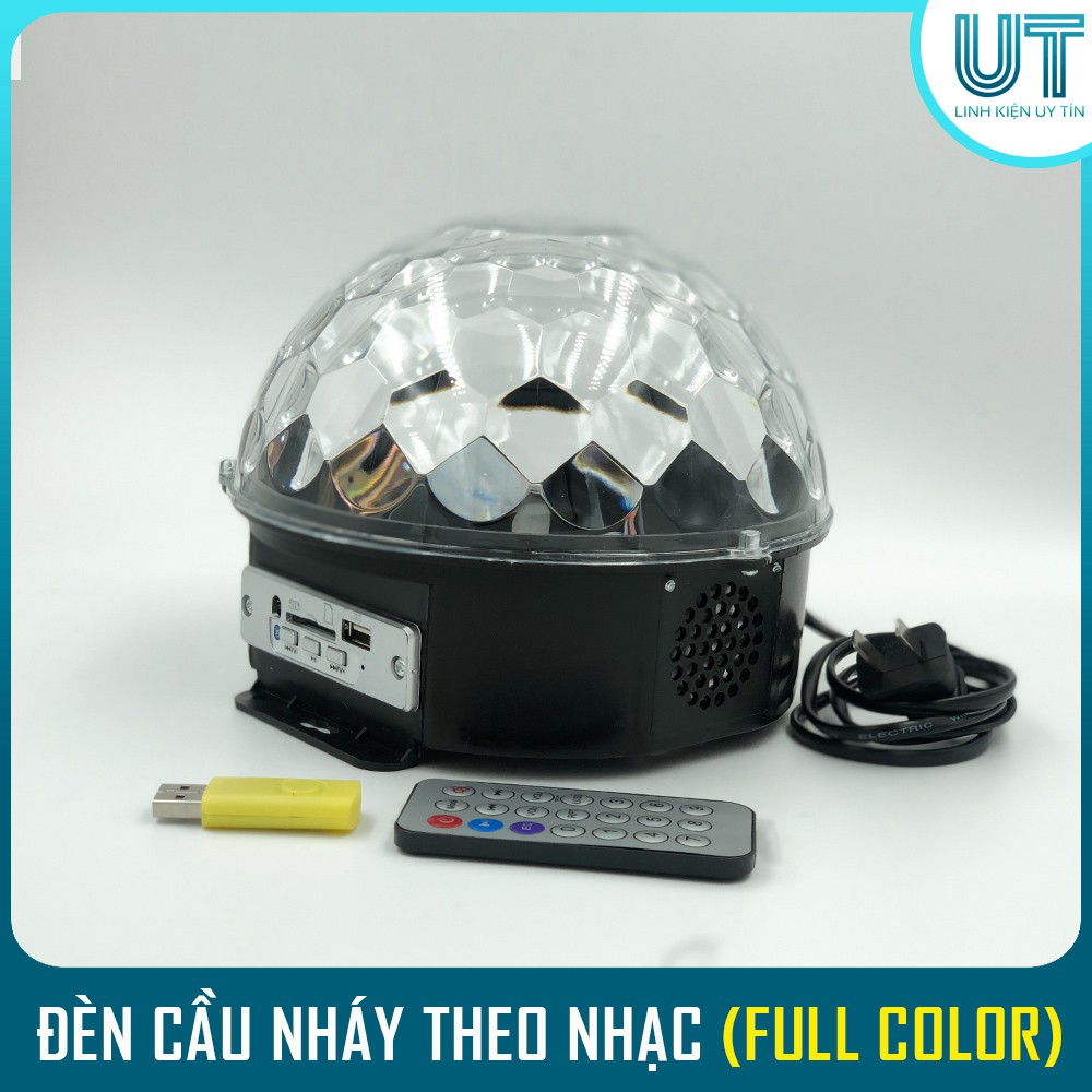 Đèn cầu LED nháy theo nhạc kèm Loa phát nhạc 220V ( Fullcolor )