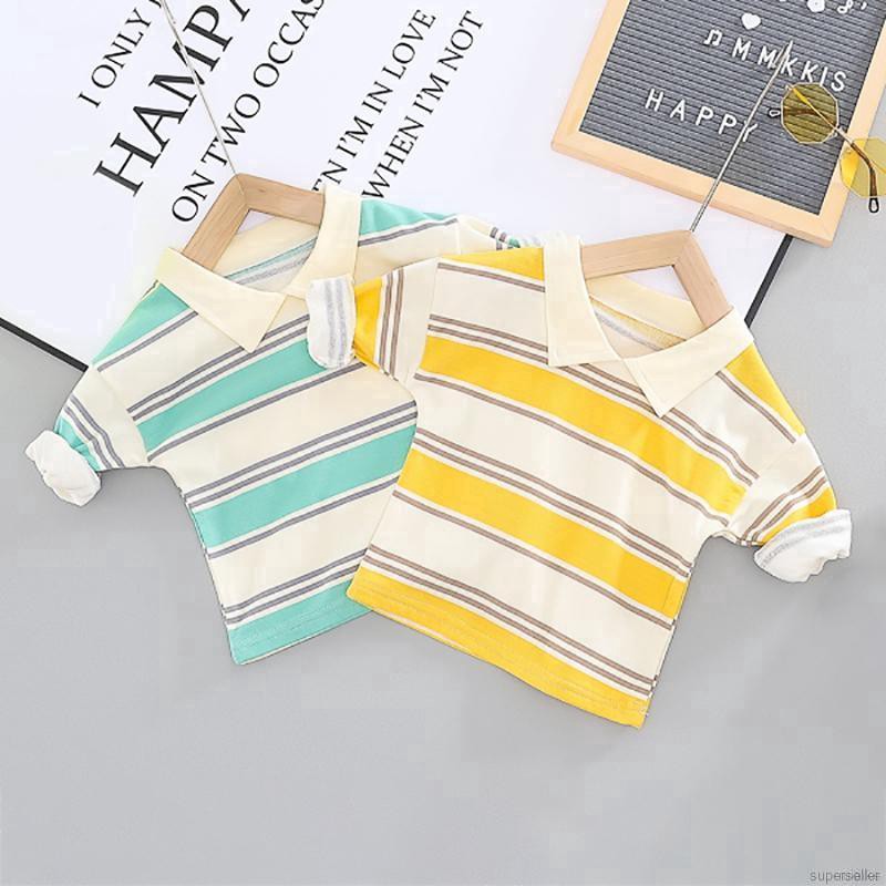 🍭 ruiaike 🍭 Kids Boys Cartoon Little Tiger Two-piece Set Striped Shirts + Overalls Strap Suspender Pants 1-4 Years Old