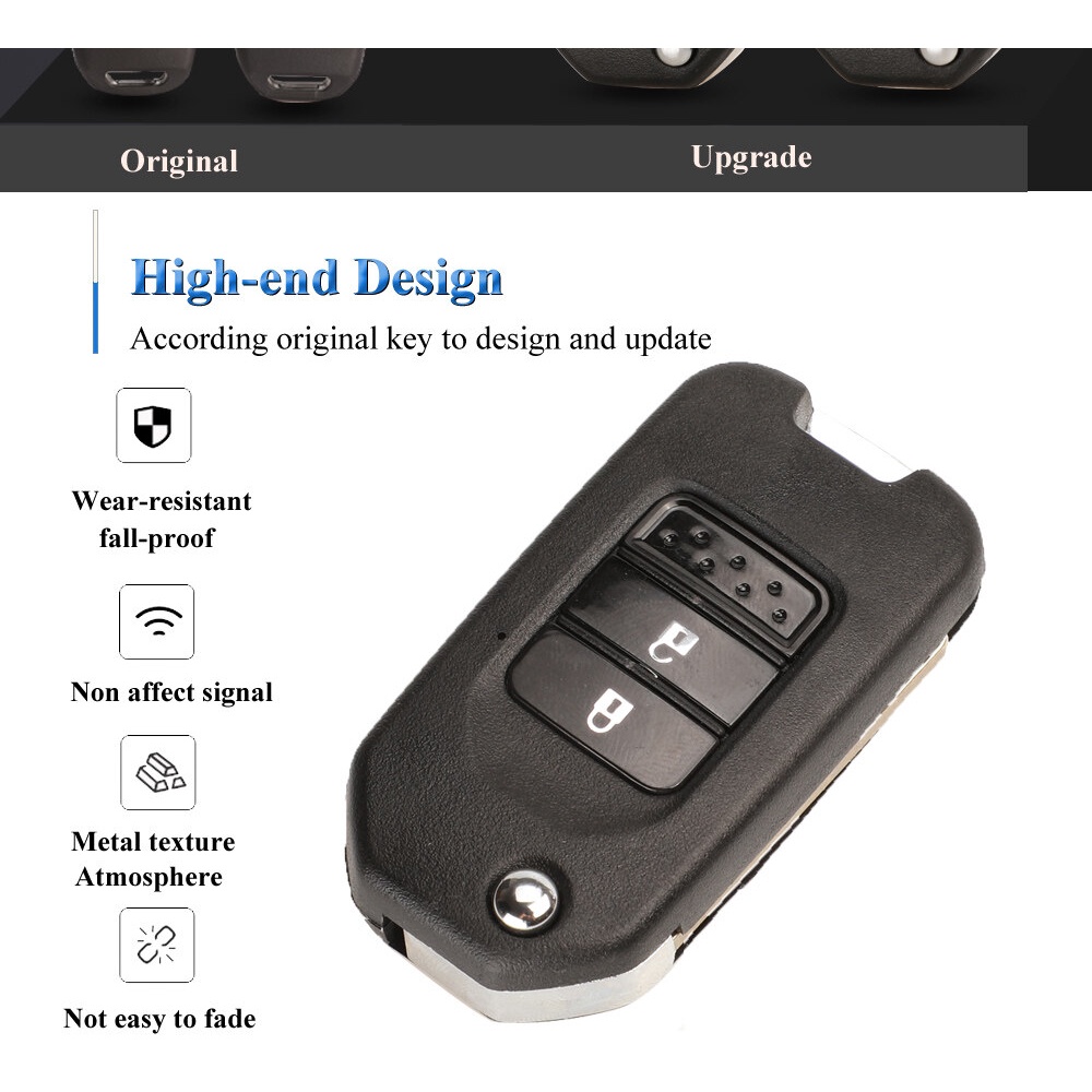 Vỏ Chìa Khóa 2/3 Nút Cho Honda FIT XRV VEZEL CITY JAZZ CIVIC HRV