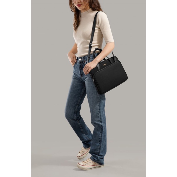Túi đeo chéo Tomtoc Premium Theher ShoulderBag cho Macbook và Laptop 13&quot;14&quot; - Hàng Chính Hãng