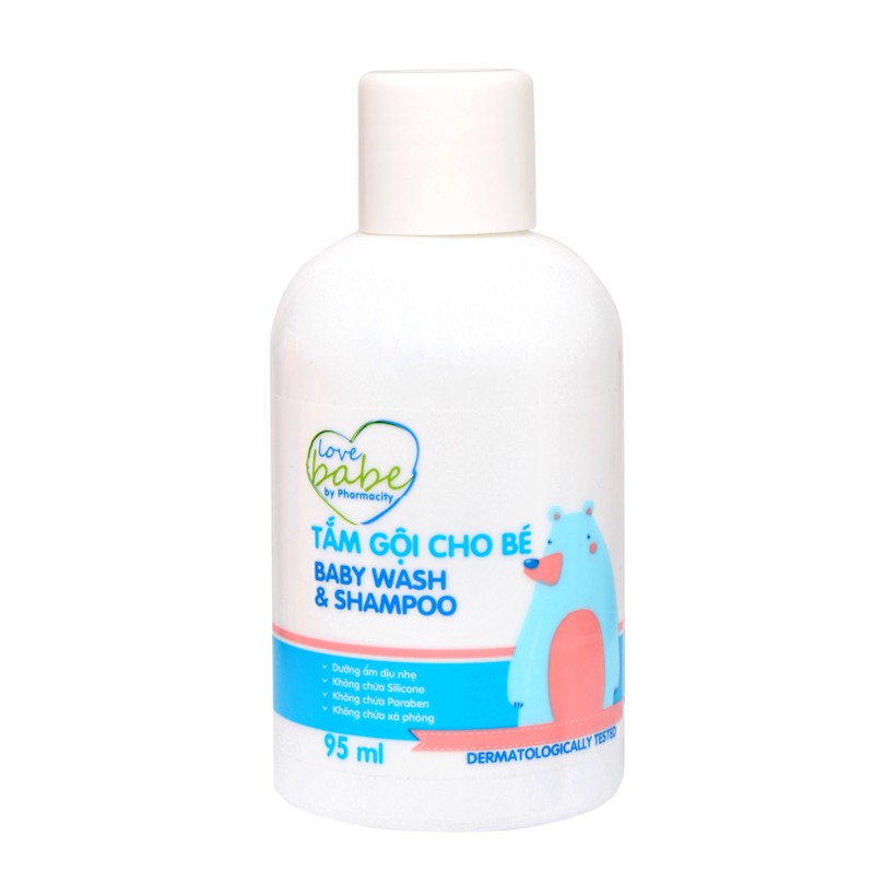 Sữa Tắm Gội Cho Bé Pharmacity LOVE BABE (95ml &amp; 500ml)