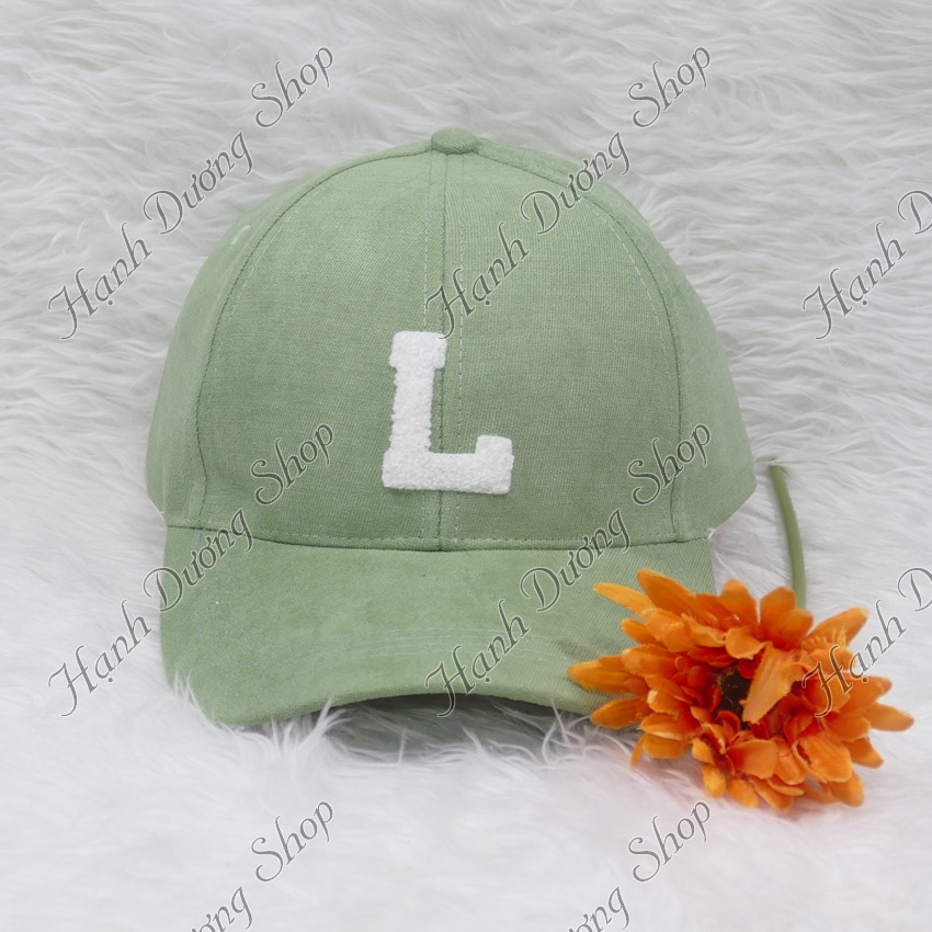 Nón kết nhung cao cấp mũ lưỡi trai nhung thêu lông xù chữ L thời trang cá tính phù hợp cả nam và nữ