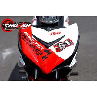Tem Trùm Exciter 150 Trắng Đỏ Đen