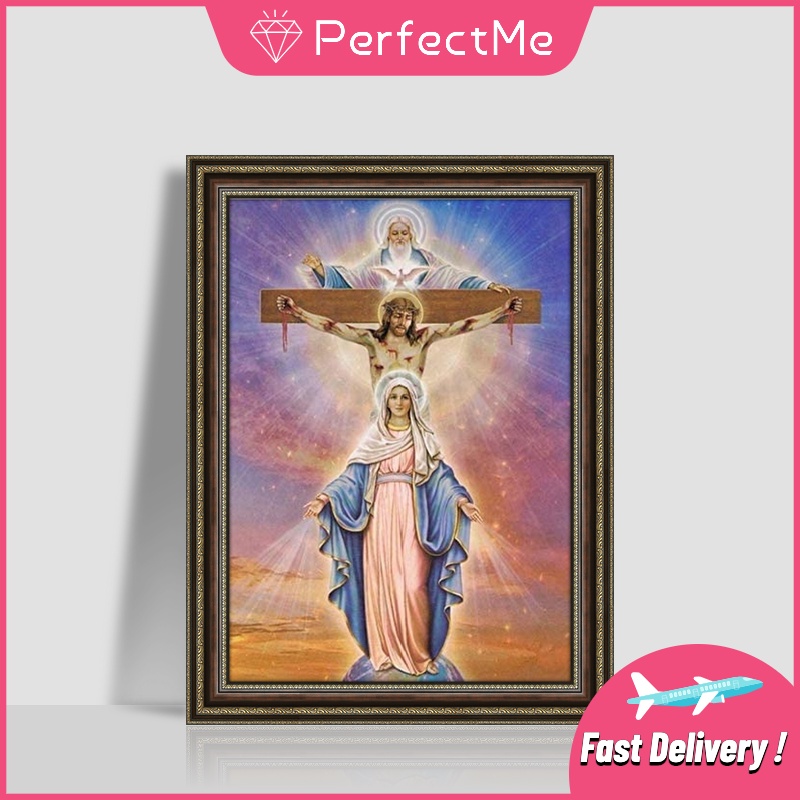 Bộ tranh đính đá 5D tự làm hình đức mẹ Mary 30X40cm