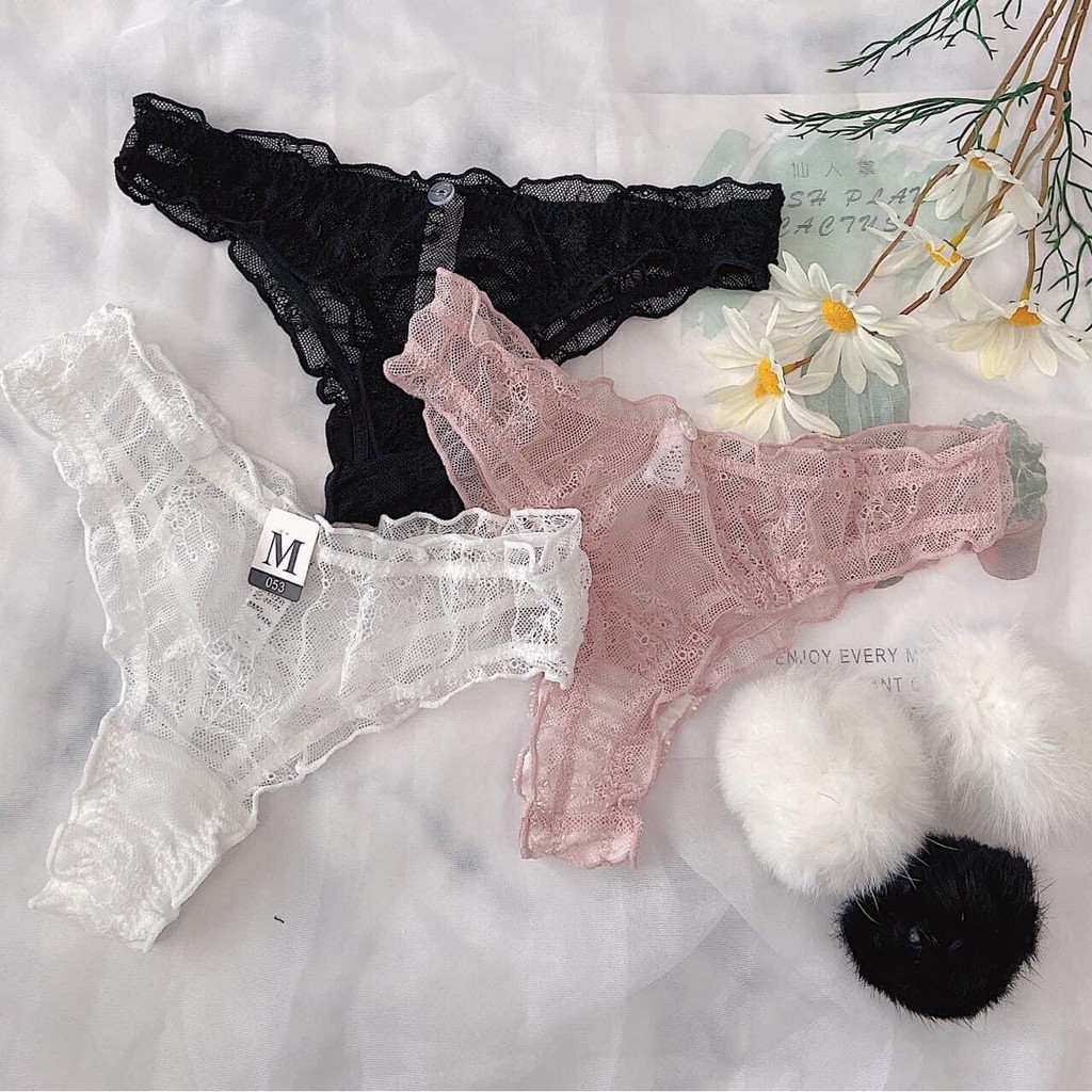 Quần lót lọt khe ren sexy không đường viền đuôi thỏ-Ha Song Shop