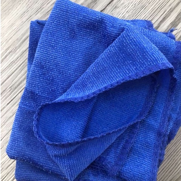 Khăn lau đa năng xanh size khổ lớn 70x30 cm mềm mịn thấm hút nước lau xe hơi ô tô lau tay bàn bếp chén bát ly gương kính