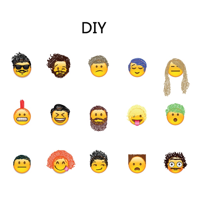 Bộ 12 Miếng Dán Biểu Tượng Cảm Xúc Dễ Thương