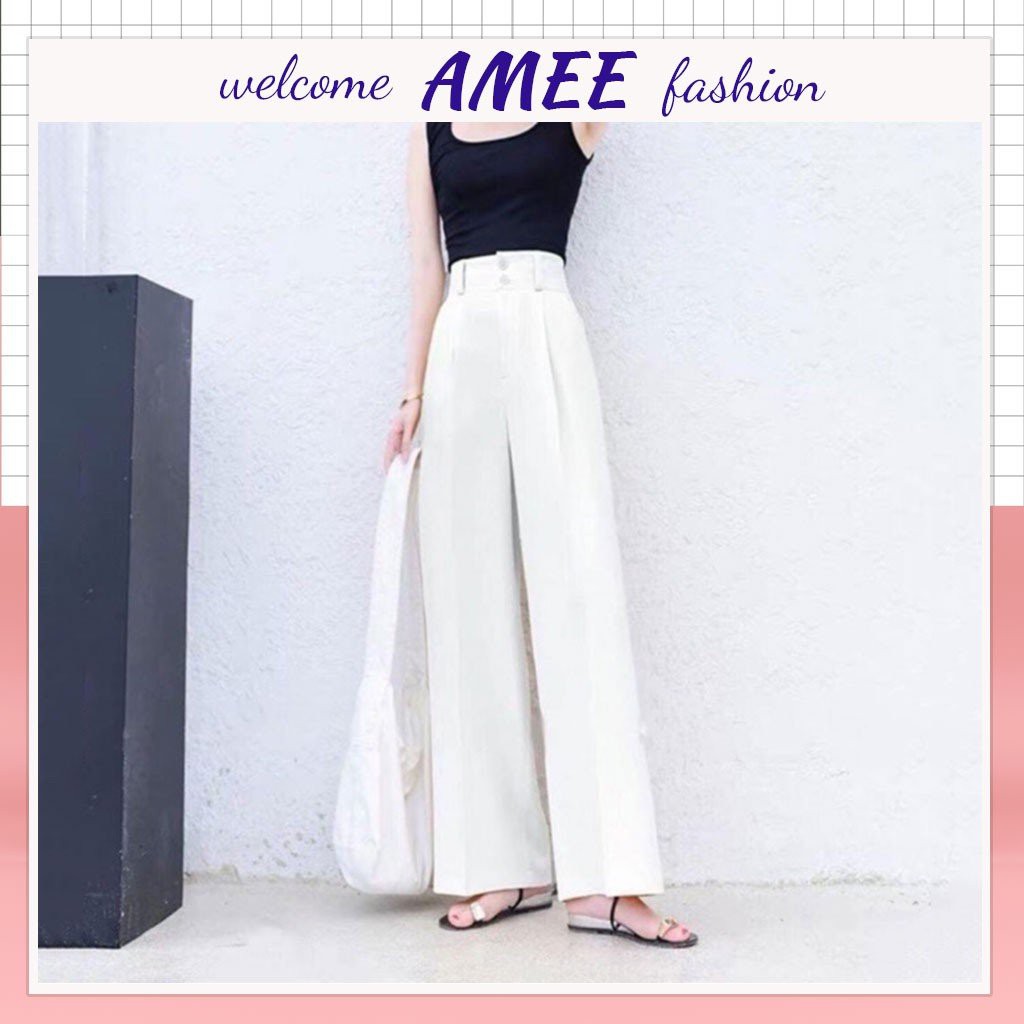 Quần culottes ống rộng dài cạp cao 7 phân_KH2 Amee Fashion