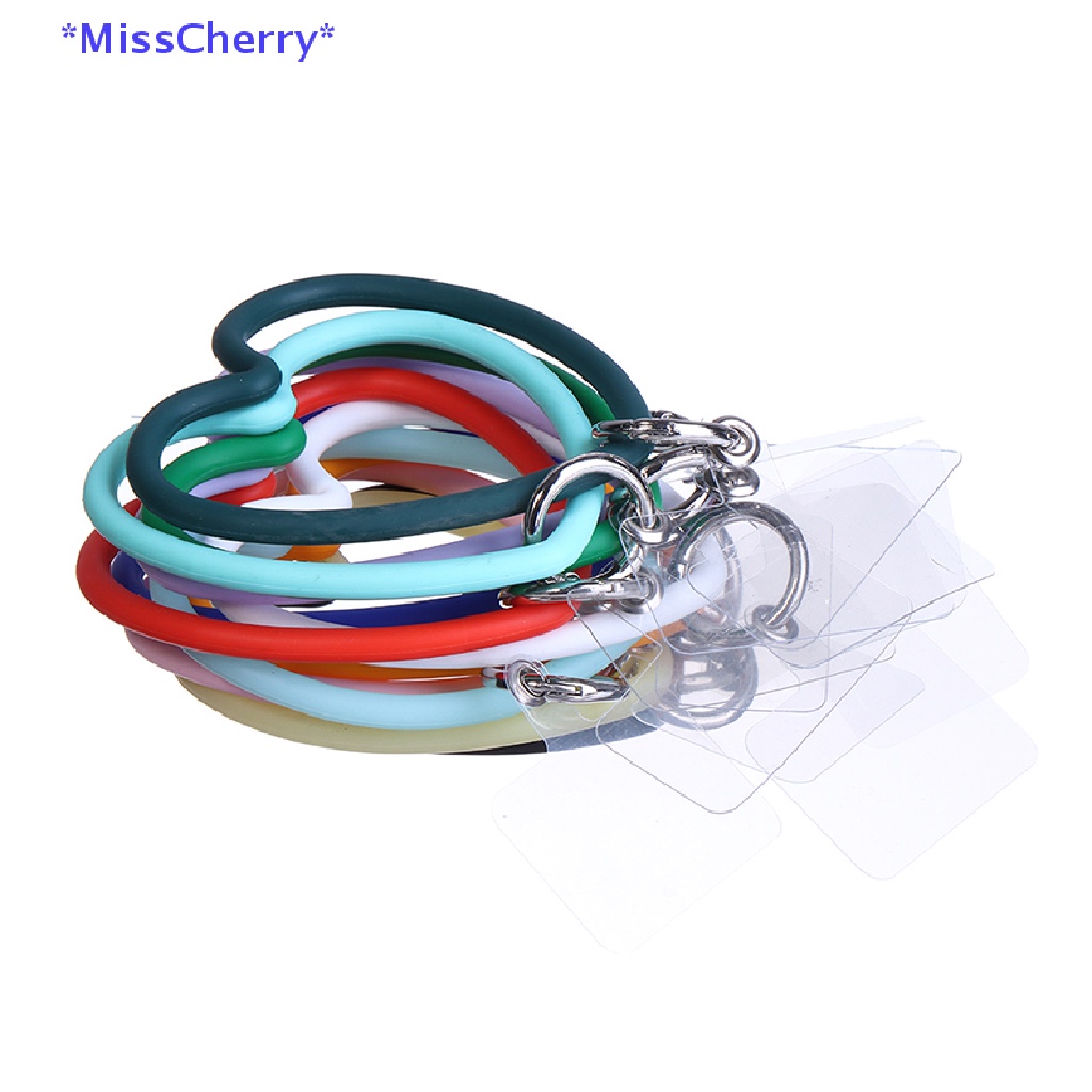 Vòng Đeo Tay Mặt Trái Tim Bằng Silicon Chống Thất Lạc Dễ Thương Mới