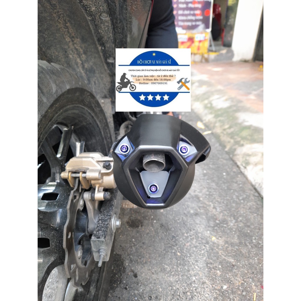 BỘ ỐP PÔ + CHỤP PÔ CHO HONDA WINNER ĐEN NHÁM KHÔNG TEM