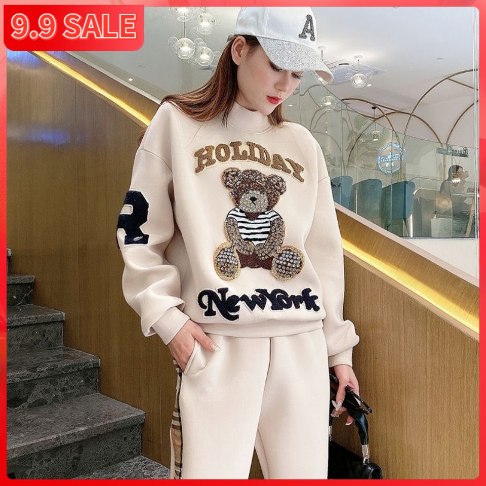 Bộ quần áo thể thao thời trang xuân thu 2021 cho nữ