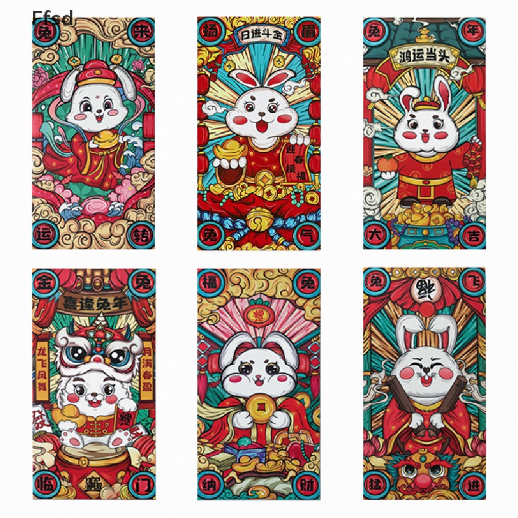 {Ffsd} Set 6 Bao Lì Xì Đỏ Hoạt Hình Sáng Tạo Năm Mới 2023 * Bán Chạy