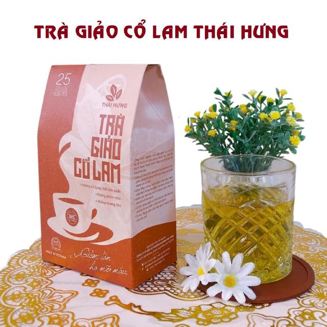 Trà Giảo Cổ Lam Thái Hưng giúp giảm cân hạ mỡ máu,lưu thông máu, 25 túi lọc 125g chính hãng