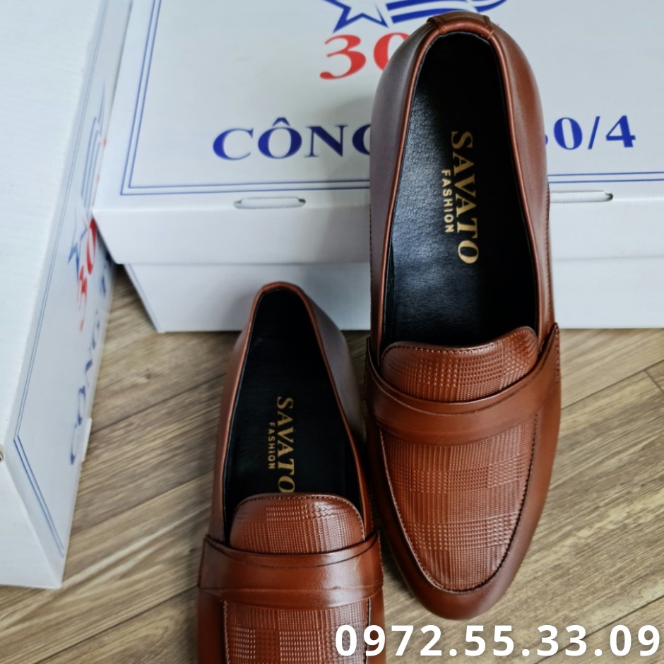 [BIG SALE]  Giày lười da bò nâu 348