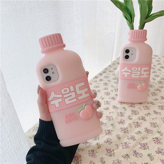 Silicone phone case for iphone 11 11 pro max 6s plus 7 8 plus xr x xs max 12 12 pro max mini lx beverage bottle soft iphone case