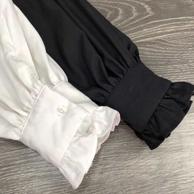 BEUCLOSET - Áo viền bèo tay dài xinh xắn xuất xịn