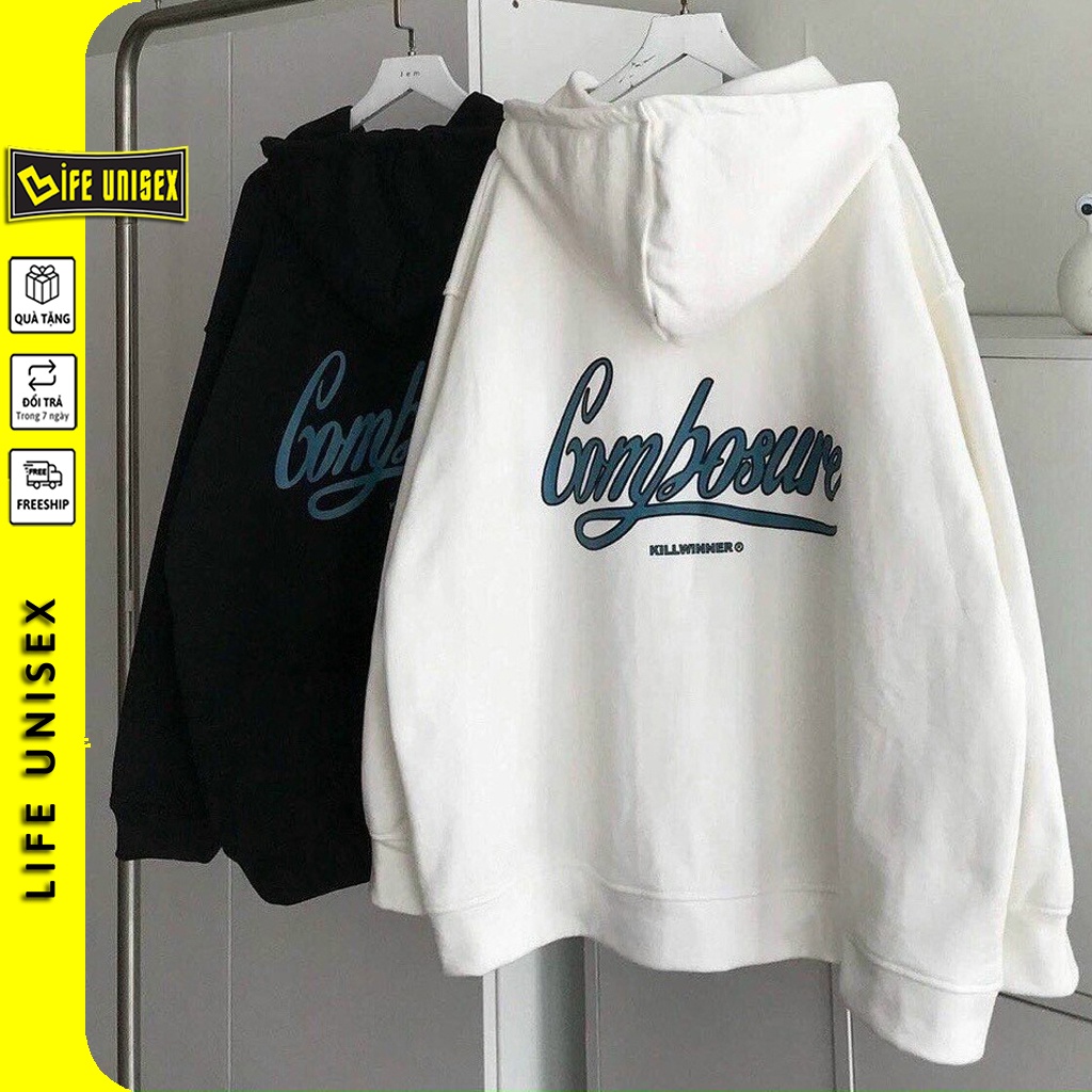 Áo Khoác Hoodie Nỉ KILL WINNER Nam Nữ Ulzzang Unisex Dây Kéo, Áo Khoác Nỉ Form Rộng LIFE UNISEX