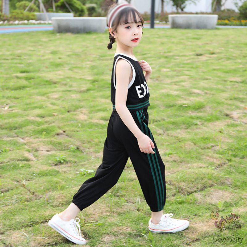 Set Áo Thun 3 Lỗ &amp; Quần Dài Cho Bé Gái