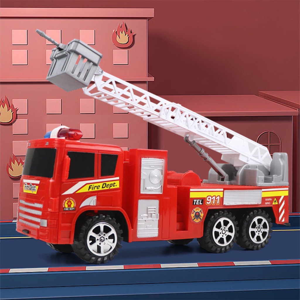 Mô Hình Xe Cứu Hỏa Đồ Chơi Điều Khiển Từ Xa Bằng Nhựa 27.5x8.5x11cm
