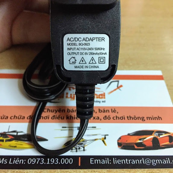 Củ sạc pin 6v dung lượng 250mA chân cắm tròn đường kính 5.5mm tại RUBYRC