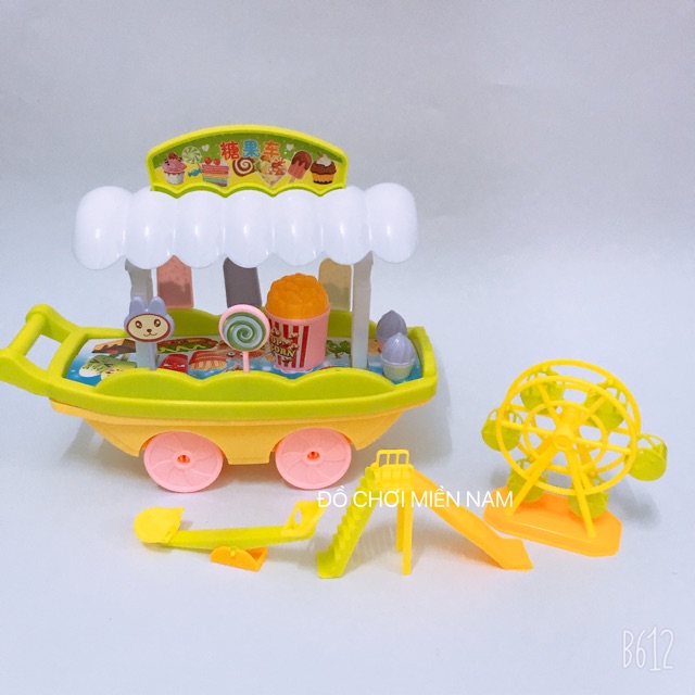 Đồ chơi xe đẩy kem và xích đu, cầu trượt, công viên dành cho bé đồ chơi cho bé trẻ em đồ chơi cho bé, trẻ em