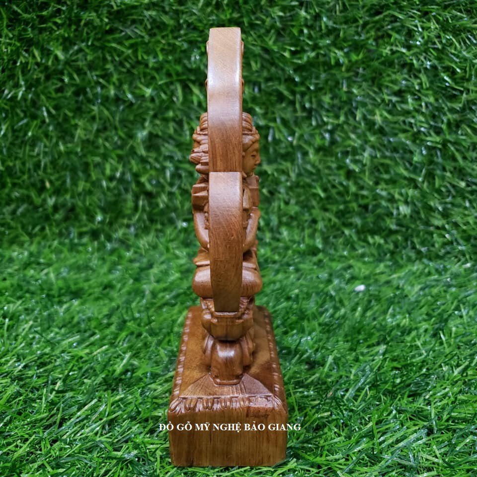 Tượng phật bản mệnh tuổi ngọ để xe ô tô Phật Đại Thế Chí Bồ Tát bằng gỗ bách thơm
