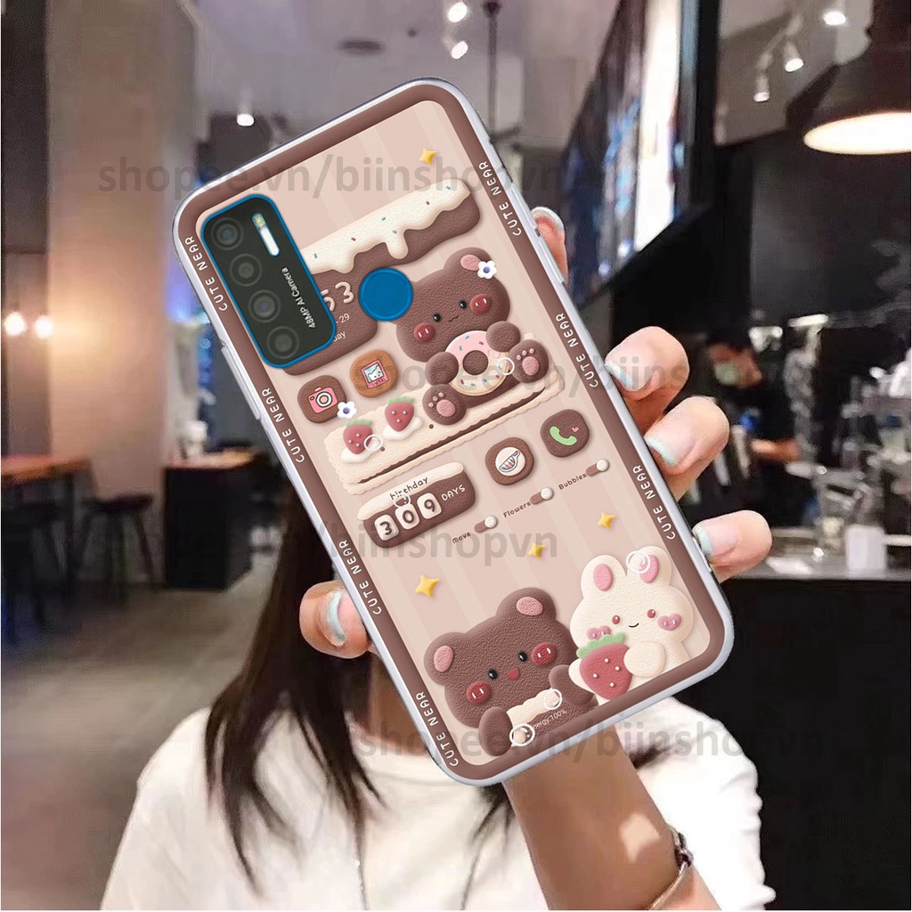 Ốp Vsmart Star 5 / Joy 4 / Live 4 in 3D icon gấu nổi siêu xinh, siêu đáng yêu, cá tính phong cách