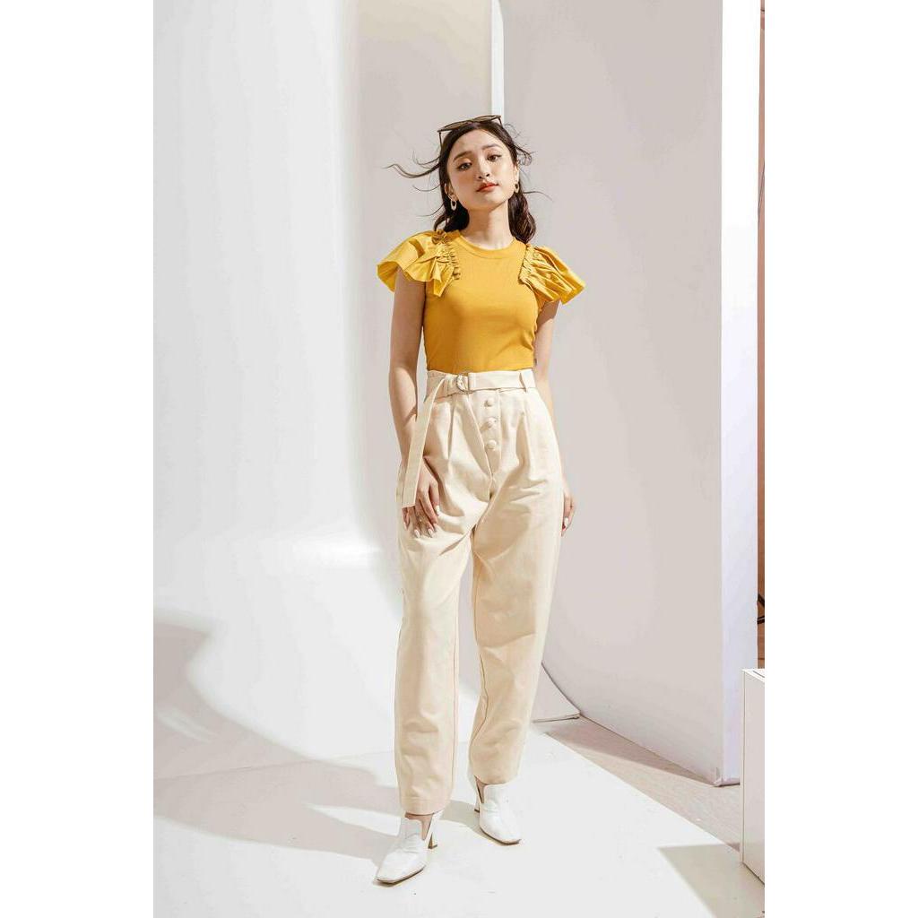 Áo thun phối tay cánh tiên