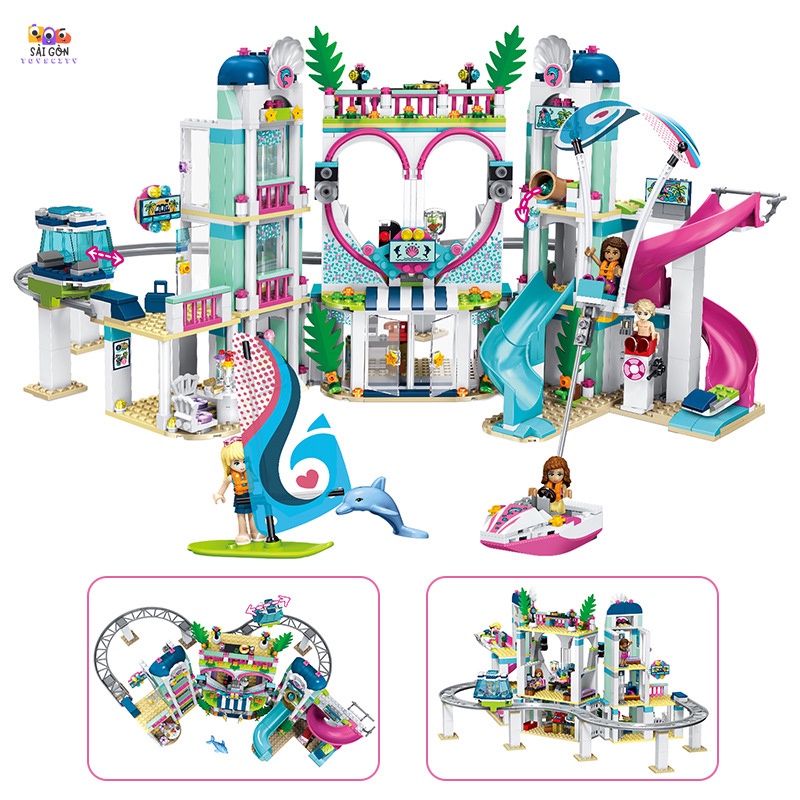 Đồ Chơi Lắp Ráp Kiểu LEGO Friends Mô Hình Khu Công Viên Nước Heartlake City Resort SX3018 Với 1139 Chi Tiết