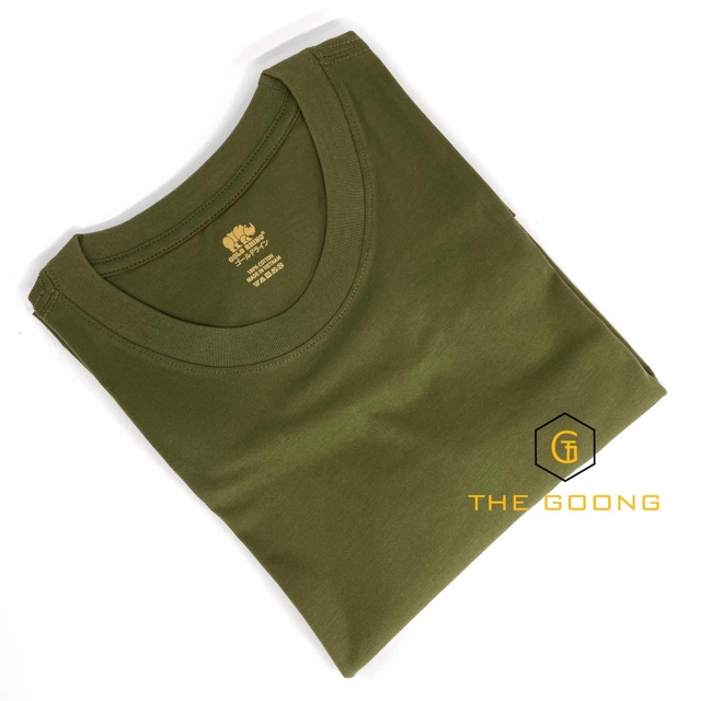 Áo thun nữ 100% cotton Thương hiệu Gold Rhino màu xanh rêu