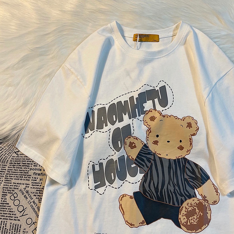 Áo thun tay ngắn dễ thương phong cách Hàn Quốc cho bé