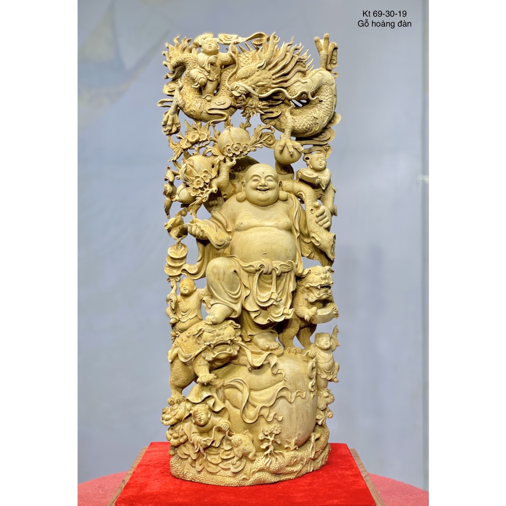 Tượng Di Lặc Ngũ Phúc (Gỗ Hoàng Đàn Tuyết)